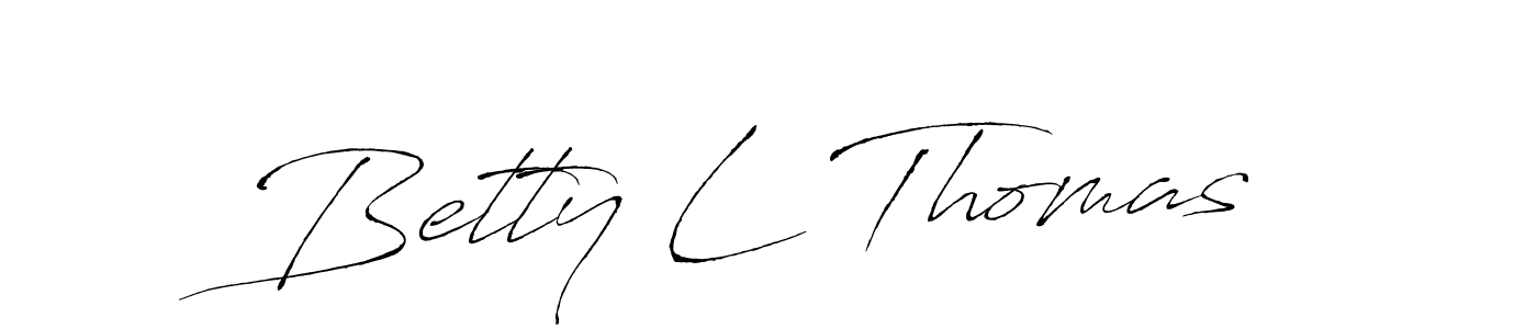 Betty L Thomas stylish signature style. Best Handwritten Sign (Antro_Vectra) for my name. Handwritten Signature Collection Ideas for my name Betty L Thomas. Betty L Thomas signature style 6 images and pictures png