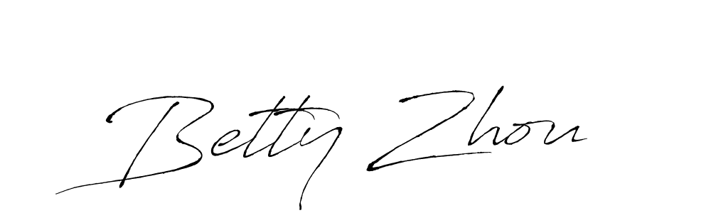 You should practise on your own different ways (Antro_Vectra) to write your name (Betty Zhou) in signature. don't let someone else do it for you. Betty Zhou signature style 6 images and pictures png