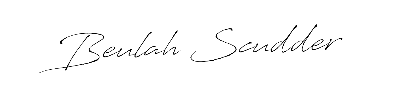 Design your own signature with our free online signature maker. With this signature software, you can create a handwritten (Antro_Vectra) signature for name Beulah Scudder. Beulah Scudder signature style 6 images and pictures png
