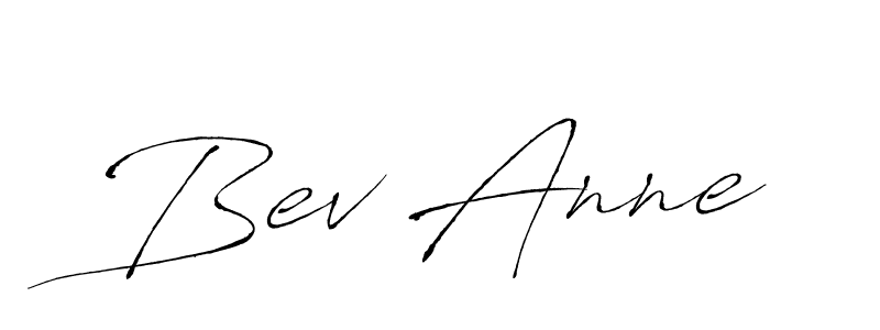 How to make Bev Anne name signature. Use Antro_Vectra style for creating short signs online. This is the latest handwritten sign. Bev Anne signature style 6 images and pictures png