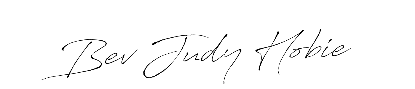 How to make Bev Judy Hobie name signature. Use Antro_Vectra style for creating short signs online. This is the latest handwritten sign. Bev Judy Hobie signature style 6 images and pictures png