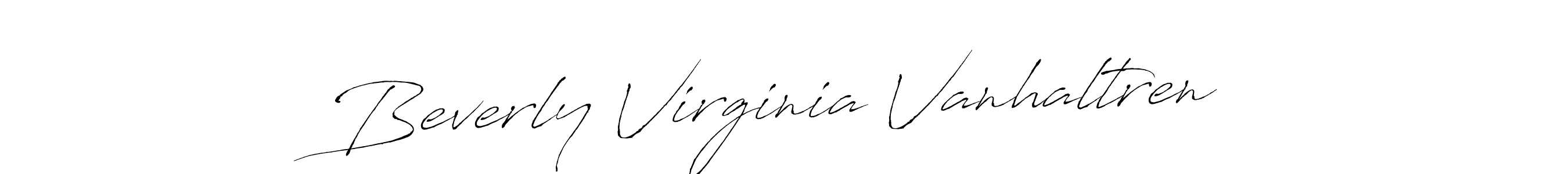 Beverly Virginia Vanhaltren stylish signature style. Best Handwritten Sign (Antro_Vectra) for my name. Handwritten Signature Collection Ideas for my name Beverly Virginia Vanhaltren. Beverly Virginia Vanhaltren signature style 6 images and pictures png