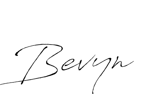 Antro_Vectra is a professional signature style that is perfect for those who want to add a touch of class to their signature. It is also a great choice for those who want to make their signature more unique. Get Bevyn name to fancy signature for free. Bevyn signature style 6 images and pictures png