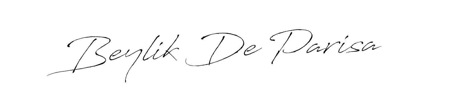 Beylik De Parisa stylish signature style. Best Handwritten Sign (Antro_Vectra) for my name. Handwritten Signature Collection Ideas for my name Beylik De Parisa. Beylik De Parisa signature style 6 images and pictures png