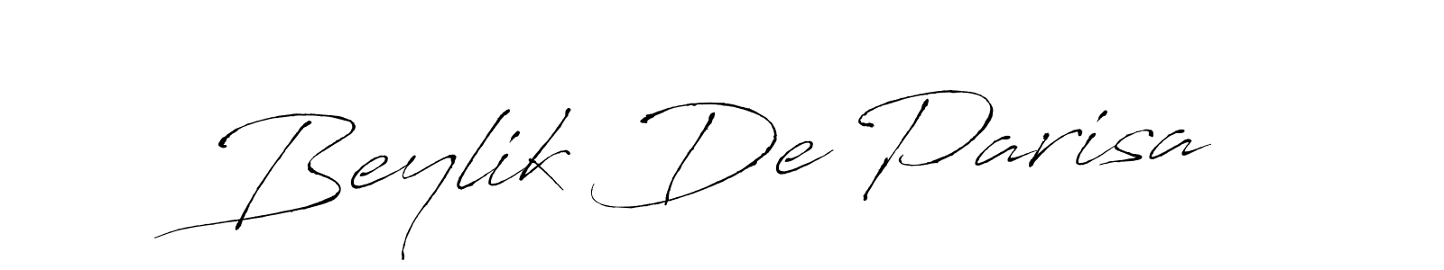 Beylik De Parisa stylish signature style. Best Handwritten Sign (Antro_Vectra) for my name. Handwritten Signature Collection Ideas for my name Beylik De Parisa. Beylik De Parisa signature style 6 images and pictures png