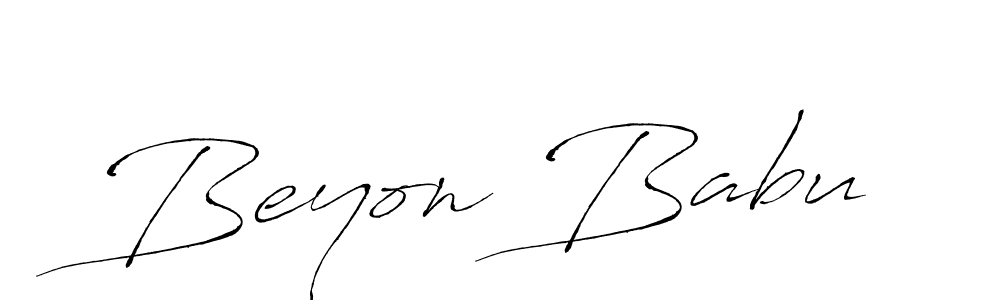 You should practise on your own different ways (Antro_Vectra) to write your name (Beyon Babu) in signature. don't let someone else do it for you. Beyon Babu signature style 6 images and pictures png