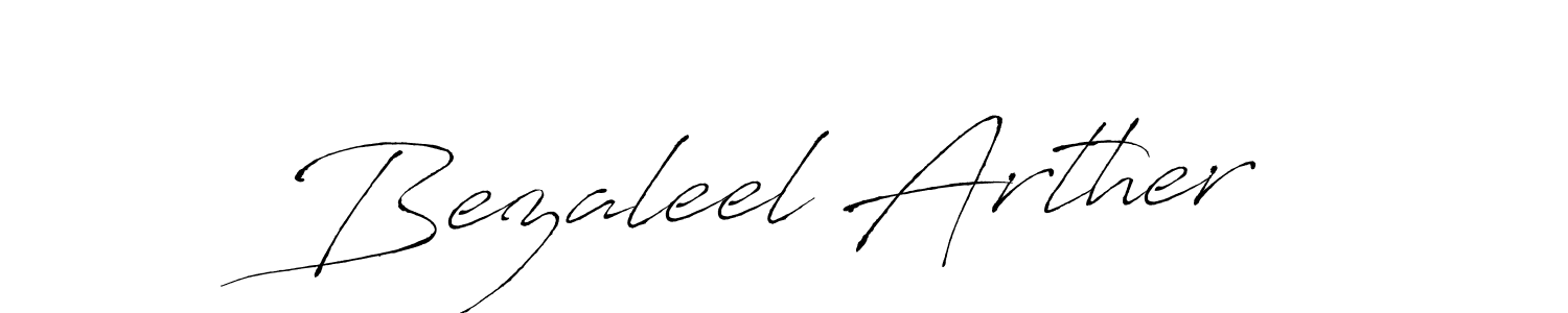 Antro_Vectra is a professional signature style that is perfect for those who want to add a touch of class to their signature. It is also a great choice for those who want to make their signature more unique. Get Bezaleel Arther name to fancy signature for free. Bezaleel Arther signature style 6 images and pictures png