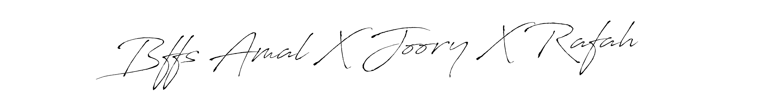 Design your own signature with our free online signature maker. With this signature software, you can create a handwritten (Antro_Vectra) signature for name Bffs Amal X Joory X Rafah. Bffs Amal X Joory X Rafah signature style 6 images and pictures png