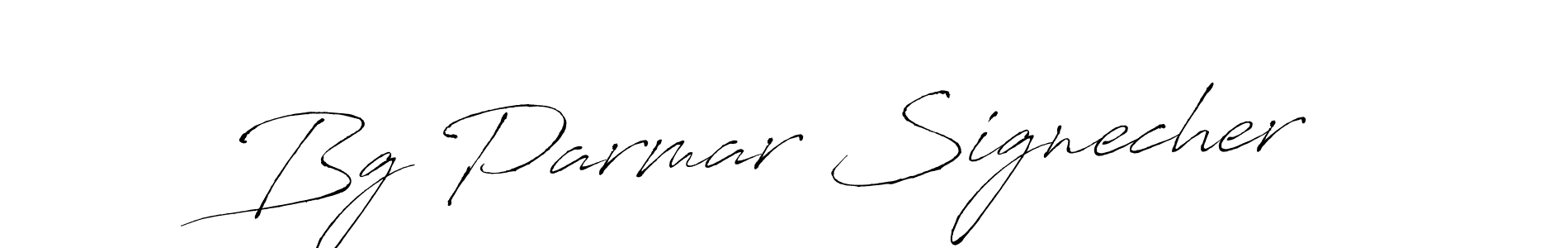 Use a signature maker to create a handwritten signature online. With this signature software, you can design (Antro_Vectra) your own signature for name Bg Parmar Signecher. Bg Parmar Signecher signature style 6 images and pictures png