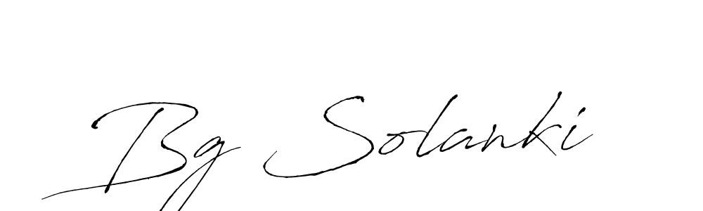 Make a beautiful signature design for name Bg Solanki. With this signature (Antro_Vectra) style, you can create a handwritten signature for free. Bg Solanki signature style 6 images and pictures png