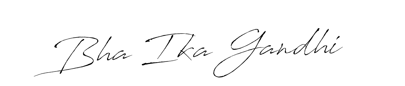 Make a beautiful signature design for name Bha Ika Gandhi. With this signature (Antro_Vectra) style, you can create a handwritten signature for free. Bha Ika Gandhi signature style 6 images and pictures png