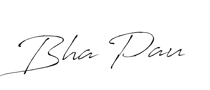 Make a beautiful signature design for name Bha Pau. With this signature (Antro_Vectra) style, you can create a handwritten signature for free. Bha Pau signature style 6 images and pictures png
