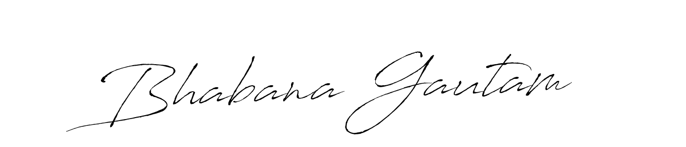 Bhabana Gautam stylish signature style. Best Handwritten Sign (Antro_Vectra) for my name. Handwritten Signature Collection Ideas for my name Bhabana Gautam. Bhabana Gautam signature style 6 images and pictures png
