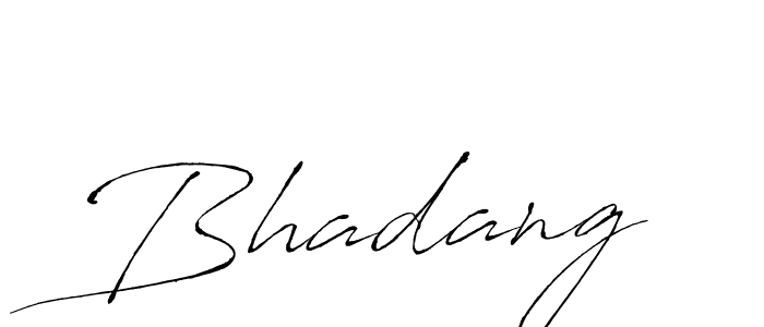 How to make Bhadang signature? Antro_Vectra is a professional autograph style. Create handwritten signature for Bhadang name. Bhadang signature style 6 images and pictures png
