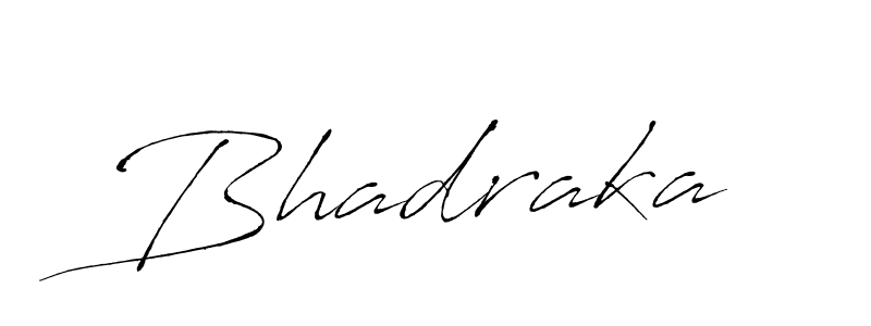 Use a signature maker to create a handwritten signature online. With this signature software, you can design (Antro_Vectra) your own signature for name Bhadraka. Bhadraka signature style 6 images and pictures png