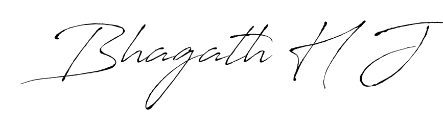 Explore multiple handwriting variations for Bhagath H J including this stunning Antro_Vectra design. Free to use across all platforms. Bhagath H J signature style 6 images and pictures png