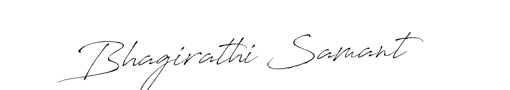 Make a beautiful signature design for name Bhagirathi Samant. With this signature (Antro_Vectra) style, you can create a handwritten signature for free. Bhagirathi Samant signature style 6 images and pictures png