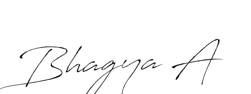 Make a beautiful signature design for name Bhagya A. With this signature (Antro_Vectra) style, you can create a handwritten signature for free. Bhagya A signature style 6 images and pictures png