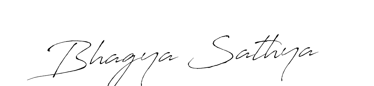 Make a beautiful signature design for name Bhagya Sathya. With this signature (Antro_Vectra) style, you can create a handwritten signature for free. Bhagya Sathya signature style 6 images and pictures png