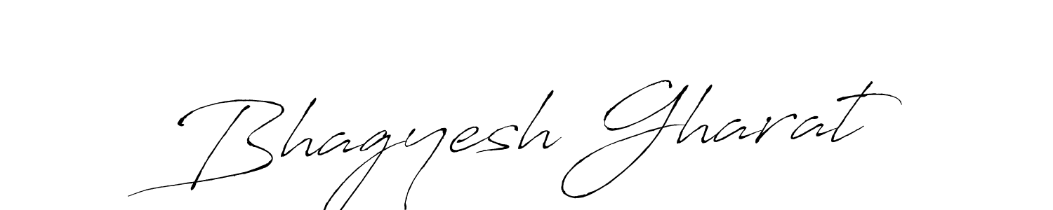 How to make Bhagyesh Gharat name signature. Use Antro_Vectra style for creating short signs online. This is the latest handwritten sign. Bhagyesh Gharat signature style 6 images and pictures png