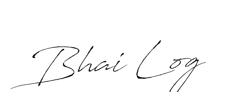 The best way (Antro_Vectra) to make a short signature is to pick only two or three words in your name. The name Bhai Log include a total of six letters. For converting this name. Bhai Log signature style 6 images and pictures png