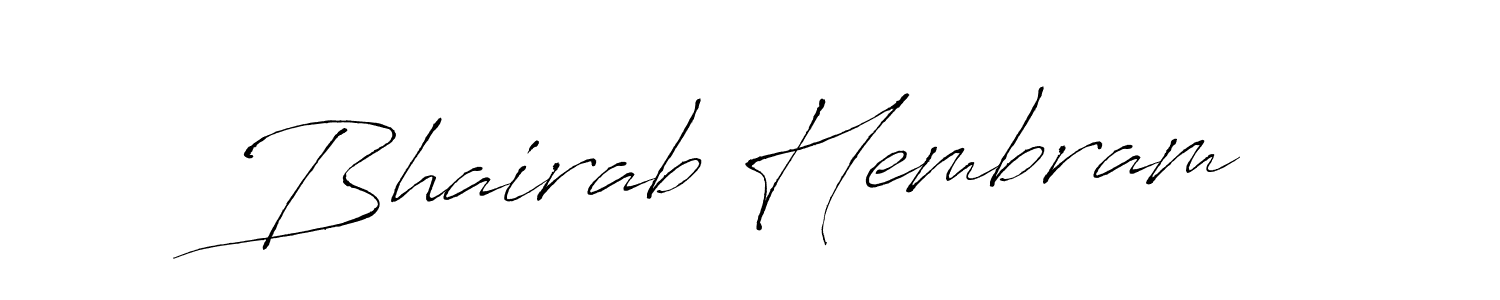 Design your own signature with our free online signature maker. With this signature software, you can create a handwritten (Antro_Vectra) signature for name Bhairab Hembram. Bhairab Hembram signature style 6 images and pictures png