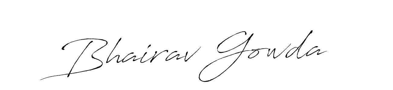 Antro_Vectra is a professional signature style that is perfect for those who want to add a touch of class to their signature. It is also a great choice for those who want to make their signature more unique. Get Bhairav Gowda name to fancy signature for free. Bhairav Gowda signature style 6 images and pictures png