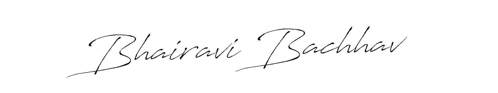 How to make Bhairavi Bachhav name signature. Use Antro_Vectra style for creating short signs online. This is the latest handwritten sign. Bhairavi Bachhav signature style 6 images and pictures png