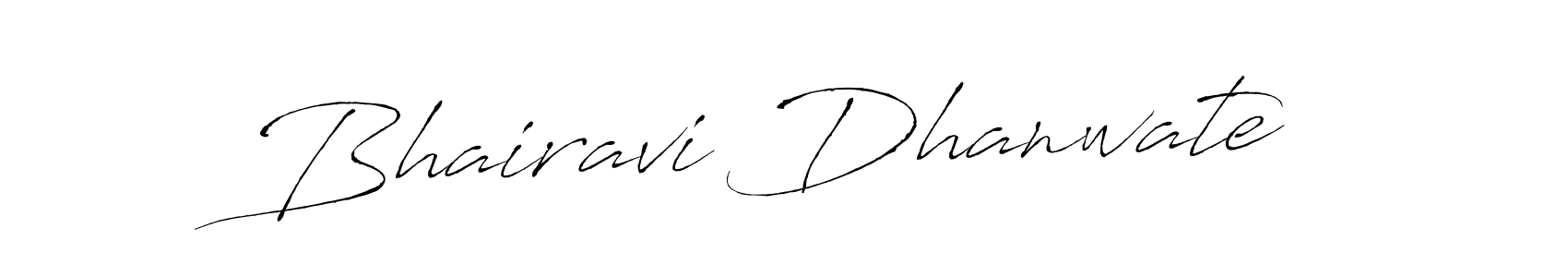 How to make Bhairavi Dhanwate name signature. Use Antro_Vectra style for creating short signs online. This is the latest handwritten sign. Bhairavi Dhanwate signature style 6 images and pictures png