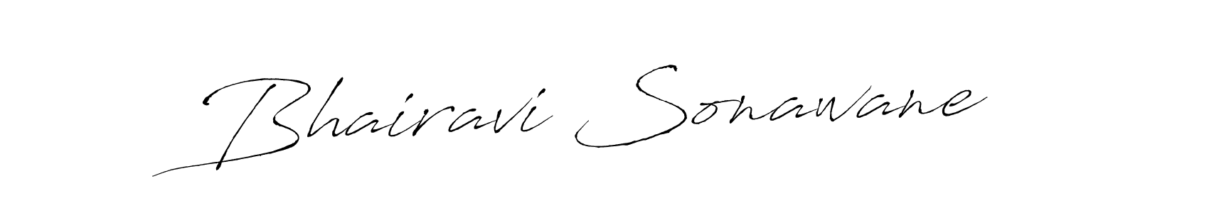 Make a beautiful signature design for name Bhairavi Sonawane. With this signature (Antro_Vectra) style, you can create a handwritten signature for free. Bhairavi Sonawane signature style 6 images and pictures png