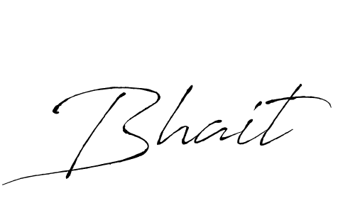 Design your own signature with our free online signature maker. With this signature software, you can create a handwritten (Antro_Vectra) signature for name Bhait. Bhait signature style 6 images and pictures png