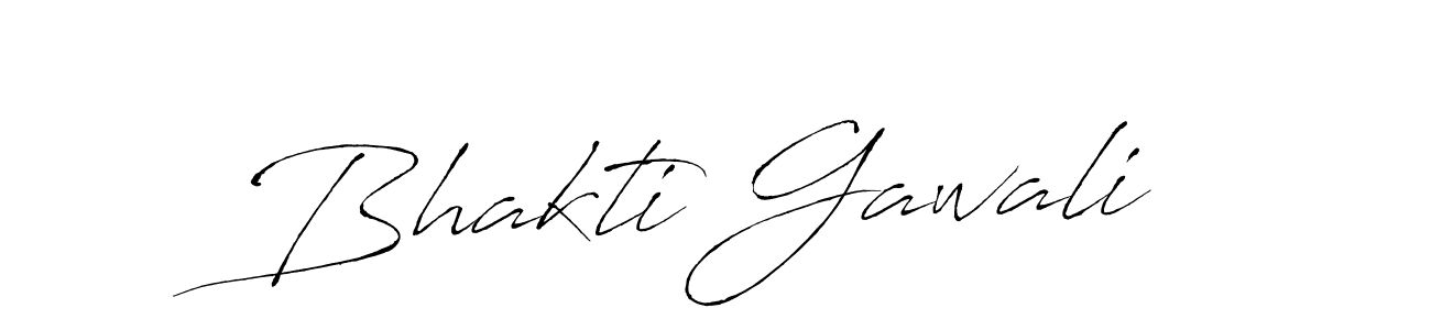 Design your own signature with our free online signature maker. With this signature software, you can create a handwritten (Antro_Vectra) signature for name Bhakti Gawali. Bhakti Gawali signature style 6 images and pictures png