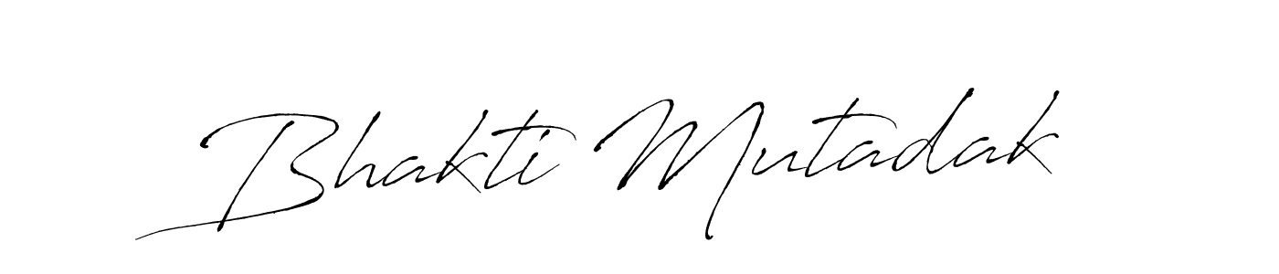if you are searching for the best signature style for your name Bhakti Mutadak. so please give up your signature search. here we have designed multiple signature styles  using Antro_Vectra. Bhakti Mutadak signature style 6 images and pictures png