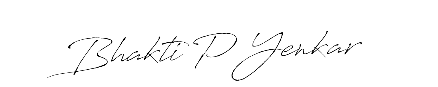 The best way (Antro_Vectra) to make a short signature is to pick only two or three words in your name. The name Bhakti P Yenkar include a total of six letters. For converting this name. Bhakti P Yenkar signature style 6 images and pictures png