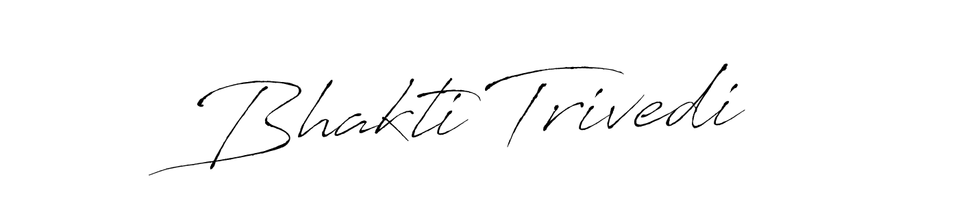 Bhakti Trivedi stylish signature style. Best Handwritten Sign (Antro_Vectra) for my name. Handwritten Signature Collection Ideas for my name Bhakti Trivedi. Bhakti Trivedi signature style 6 images and pictures png