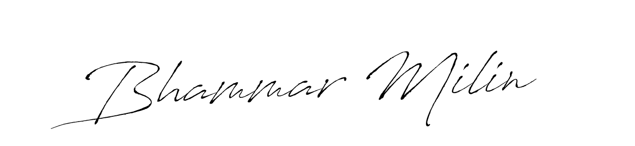 It looks lik you need a new signature style for name Bhammar Milin. Design unique handwritten (Antro_Vectra) signature with our free signature maker in just a few clicks. Bhammar Milin signature style 6 images and pictures png
