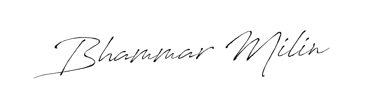 It looks lik you need a new signature style for name Bhammar Milin. Design unique handwritten (Antro_Vectra) signature with our free signature maker in just a few clicks. Bhammar Milin signature style 6 images and pictures png