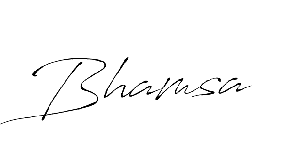 Design your own signature with our free online signature maker. With this signature software, you can create a handwritten (Antro_Vectra) signature for name Bhamsa. Bhamsa signature style 6 images and pictures png