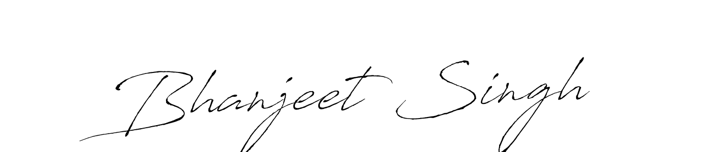 Create a beautiful signature design for name Bhanjeet Singh. With this signature (Antro_Vectra) fonts, you can make a handwritten signature for free. Bhanjeet Singh signature style 6 images and pictures png