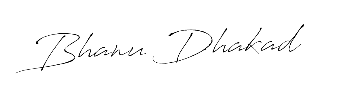 How to make Bhanu Dhakad name signature. Use Antro_Vectra style for creating short signs online. This is the latest handwritten sign. Bhanu Dhakad signature style 6 images and pictures png