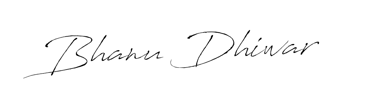 Design your own signature with our free online signature maker. With this signature software, you can create a handwritten (Antro_Vectra) signature for name Bhanu Dhiwar. Bhanu Dhiwar signature style 6 images and pictures png