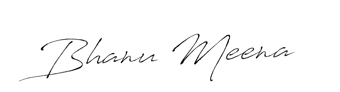 Design your own signature with our free online signature maker. With this signature software, you can create a handwritten (Antro_Vectra) signature for name Bhanu Meena. Bhanu Meena signature style 6 images and pictures png