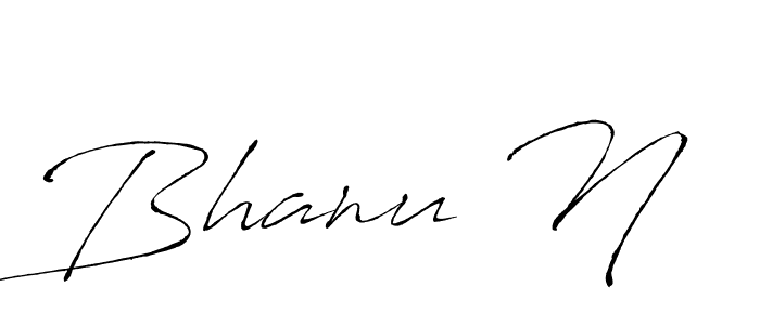 The best way (Antro_Vectra) to make a short signature is to pick only two or three words in your name. The name Bhanu N include a total of six letters. For converting this name. Bhanu N signature style 6 images and pictures png