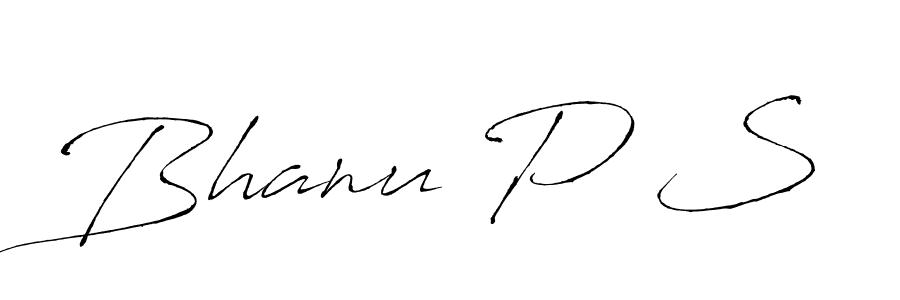 How to make Bhanu P S name signature. Use Antro_Vectra style for creating short signs online. This is the latest handwritten sign. Bhanu P S signature style 6 images and pictures png