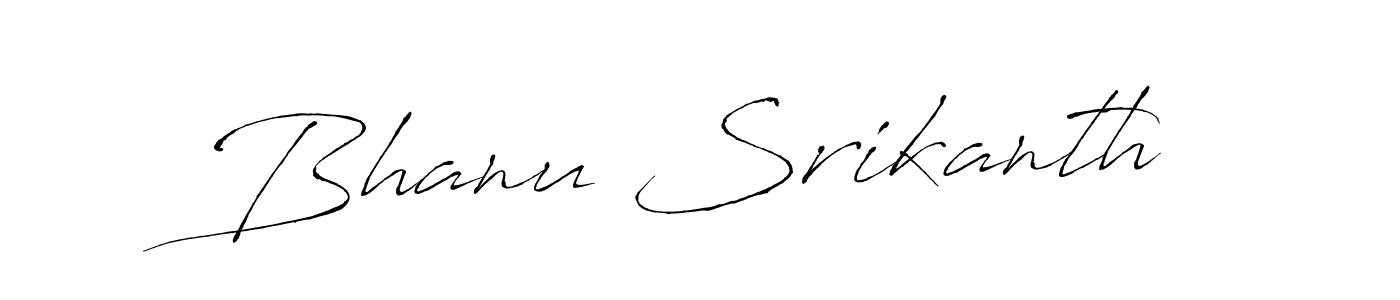 How to make Bhanu Srikanth name signature. Use Antro_Vectra style for creating short signs online. This is the latest handwritten sign. Bhanu Srikanth signature style 6 images and pictures png