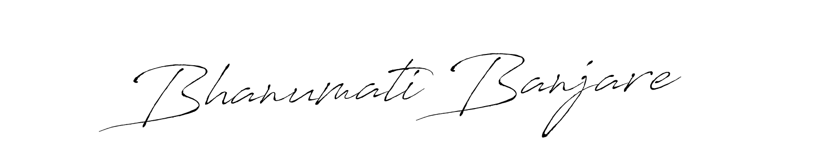 Design your own signature with our free online signature maker. With this signature software, you can create a handwritten (Antro_Vectra) signature for name Bhanumati Banjare. Bhanumati Banjare signature style 6 images and pictures png