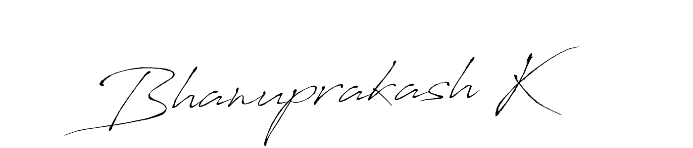 How to make Bhanuprakash K name signature. Use Antro_Vectra style for creating short signs online. This is the latest handwritten sign. Bhanuprakash K signature style 6 images and pictures png