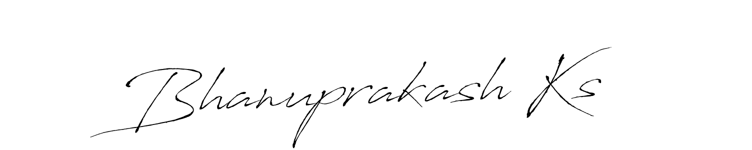 Design your own signature with our free online signature maker. With this signature software, you can create a handwritten (Antro_Vectra) signature for name Bhanuprakash Ks. Bhanuprakash Ks signature style 6 images and pictures png