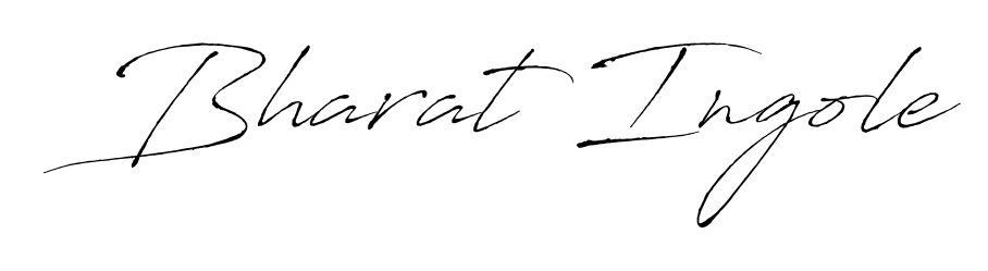 The Antro_Vectra font transforms the name Bharat Ingole into an executive sign with sharp precision and distinguished character. Bharat Ingole signature style 6 images and pictures png
