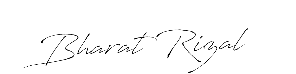 Antro_Vectra is a professional signature style that is perfect for those who want to add a touch of class to their signature. It is also a great choice for those who want to make their signature more unique. Get Bharat Rizal name to fancy signature for free. Bharat Rizal signature style 6 images and pictures png